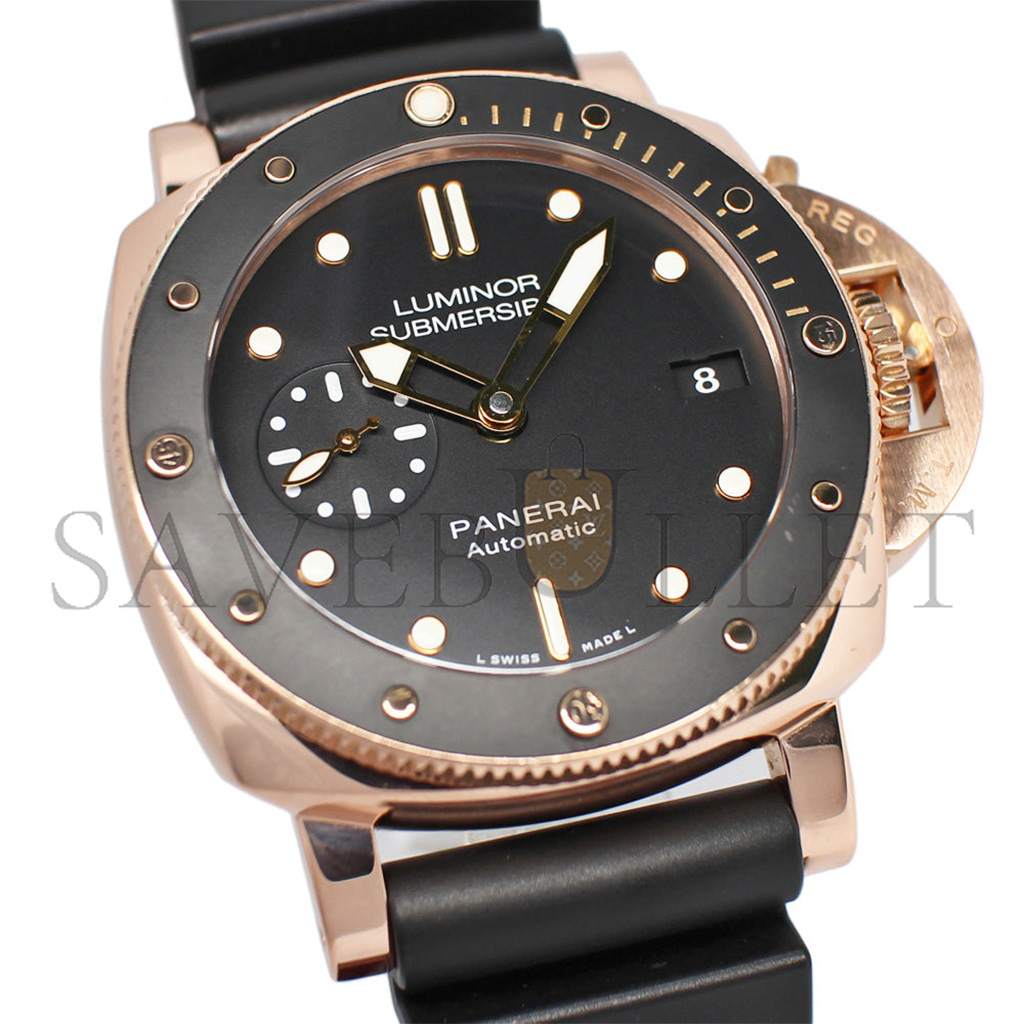 Pa*e*ai luminoir 1950 submarable 3 ds oloroso black automatic watch pam00684
